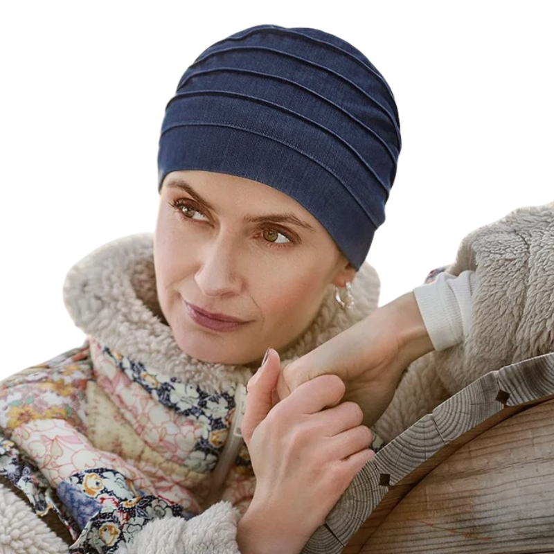 Yoga turban - Mørkeblå denim