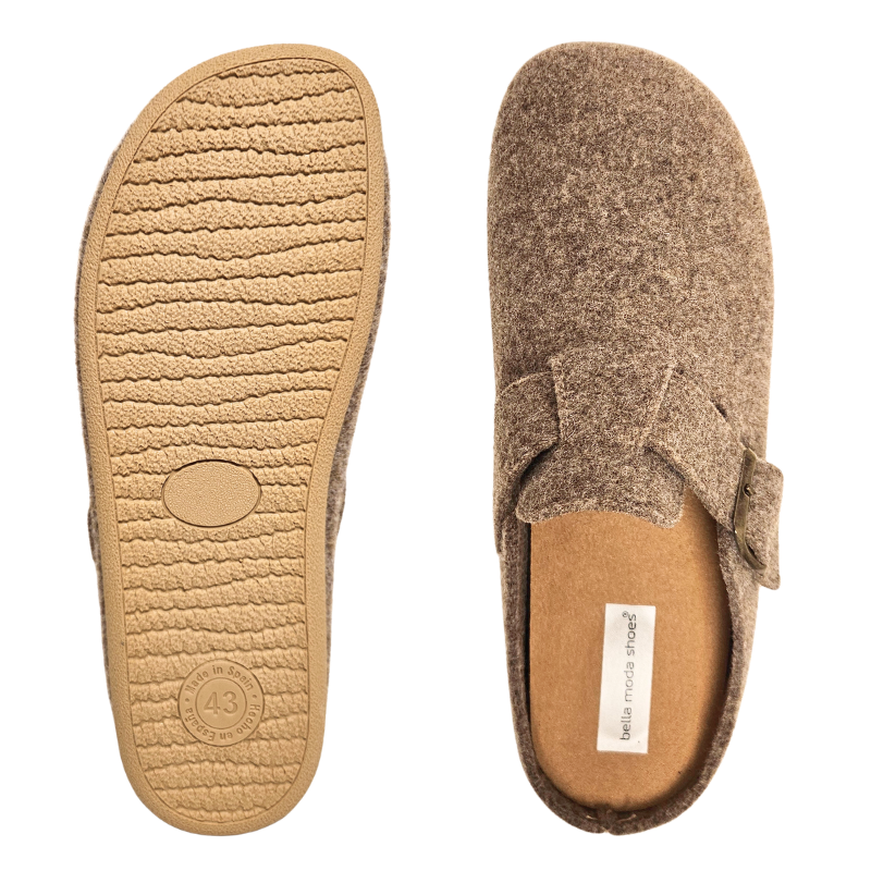 Bella Moda dametøfler - Beige