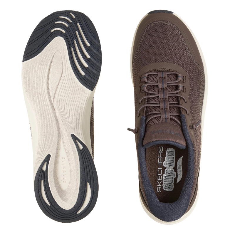 Skechers slip-in damesneaker - Brun