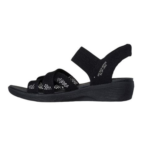 Skechers slip-in damesandal - Sort