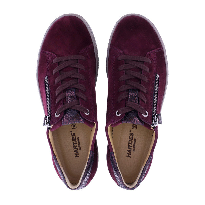 Hartjes sneaker med plateausål - Bordeaux