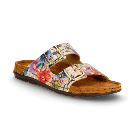 Damesandal, Blomstret, Rohde