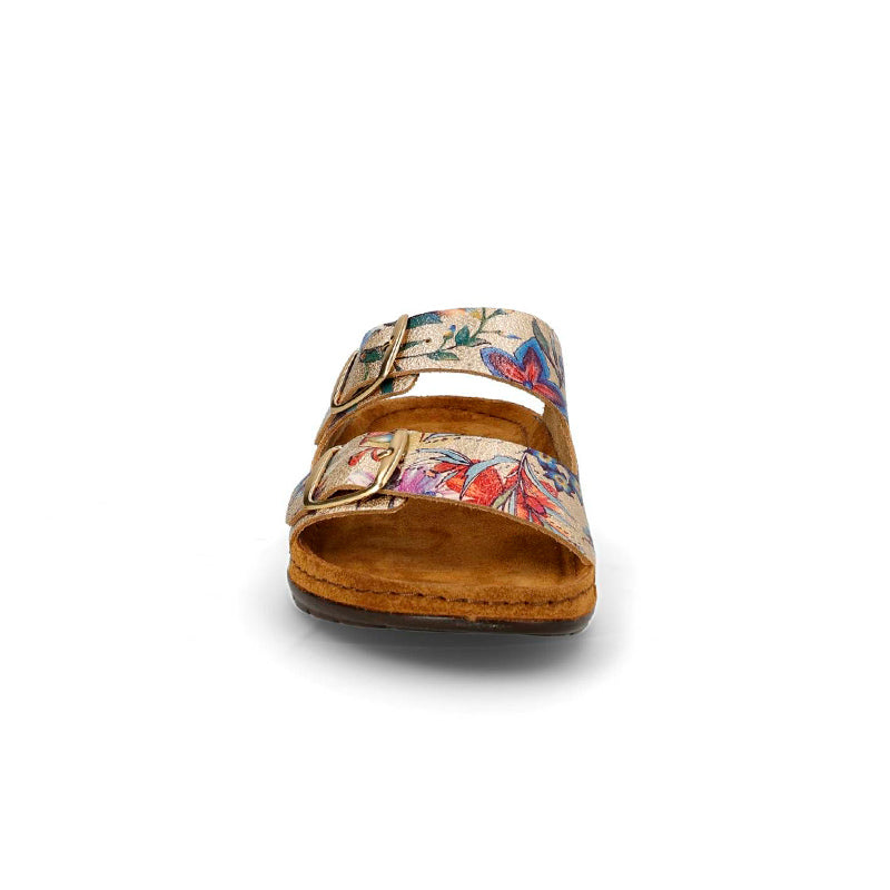 Damesandal, Blomstret, Rohde
