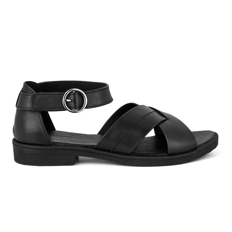 Pen damesandal, Sort, Green Comfort