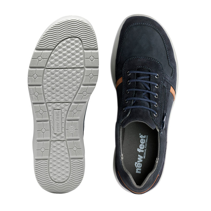 Herresko, Blå/brun, New Feet