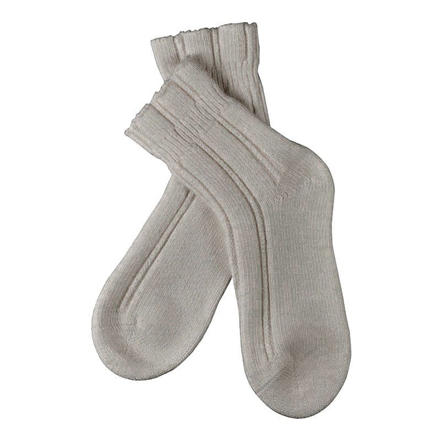 Natsokker med angora - Grå - Seniorshop