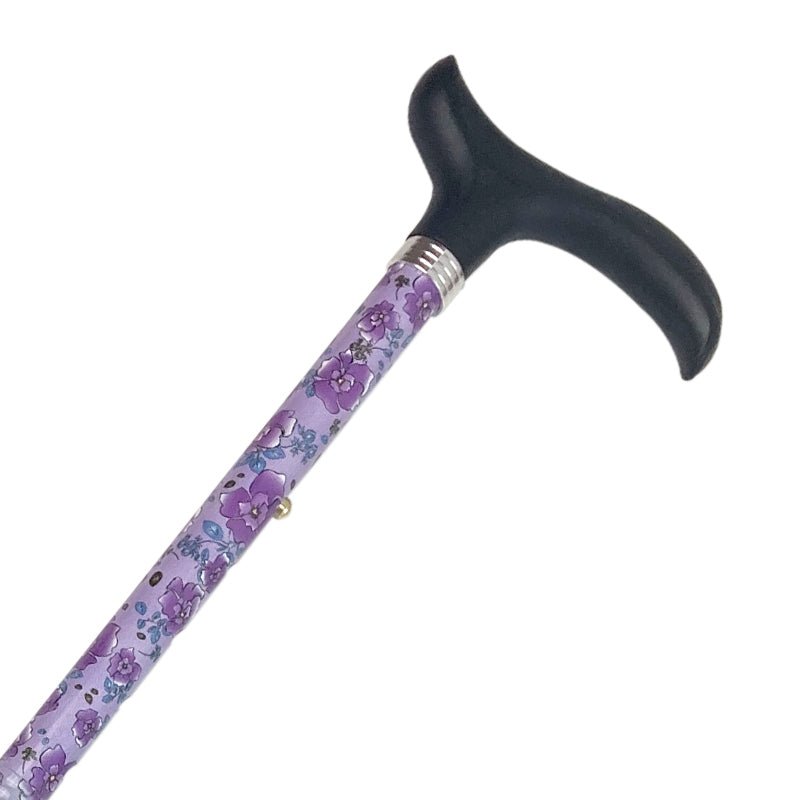 Sammenklappelig stok - Lilla blomst - Seniorshop