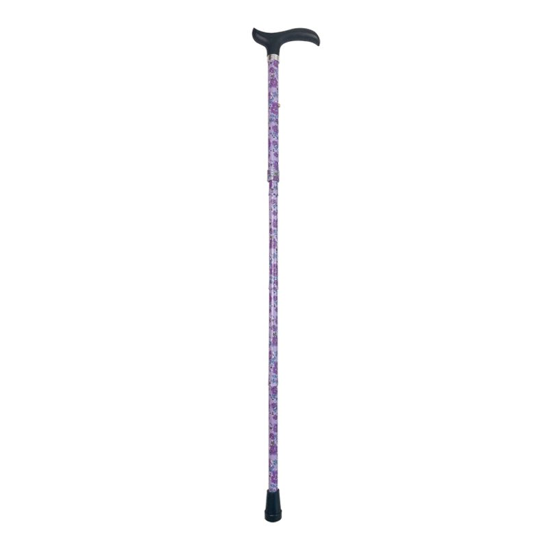 Sammenklappelig stok - Lilla blomst - Seniorshop