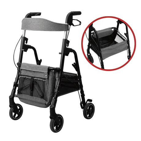 W4 rollator / handlekurv, Blå