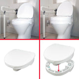 Ezy - Fit toiletforhøjer med låg, 5 - 10 cm - Seniorshop