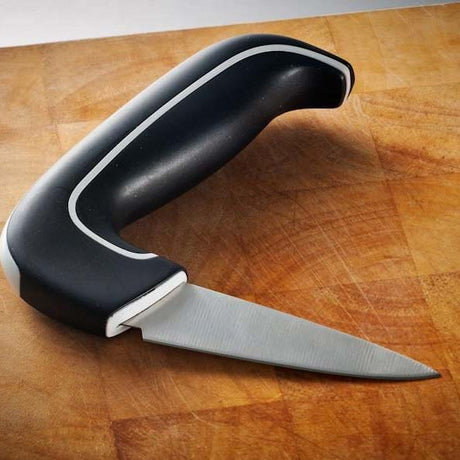 Ergonomisk grøntsagskniv med anti-slip