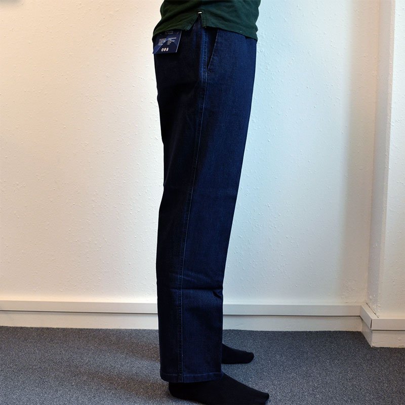 Jeans med elastikk i midjen - Blå
