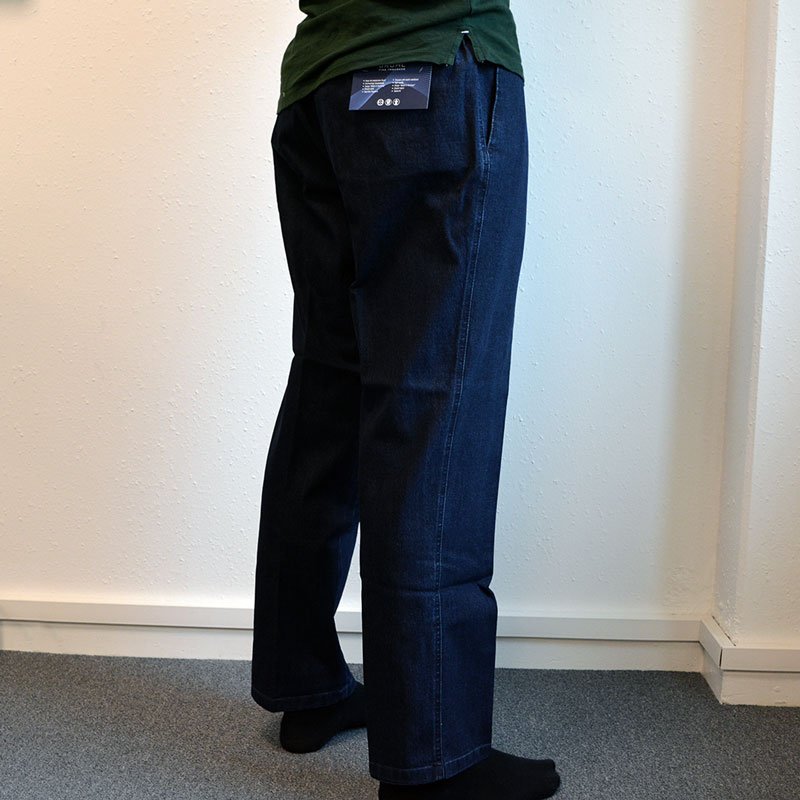 Jeans med elastikk i midjen - Blå