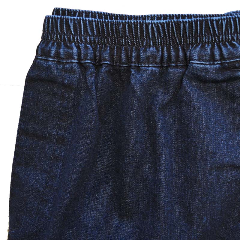 Jeans med elastikk i midjen - Blå