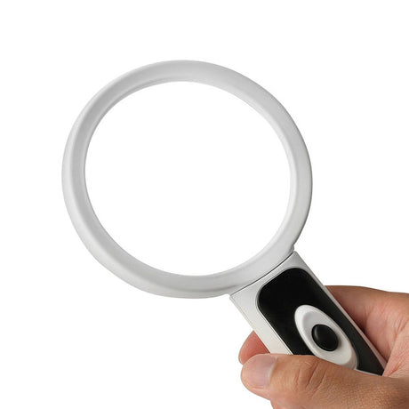 Lupe med LED-lys, 2,5x–4x forstørrelse