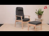 Farstrup 5699 krakk, lysnet bøk/Medley dark grey
