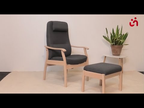 Farstrup 5699 krakk, lysnet bøk/Medley dark grey