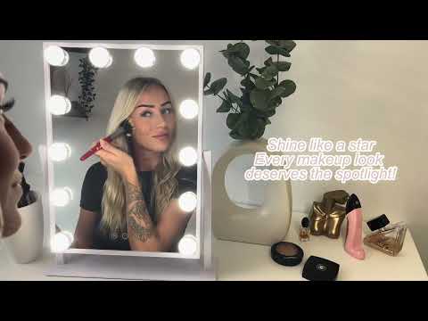 Makeup-spejl med tonet lys - Hvid